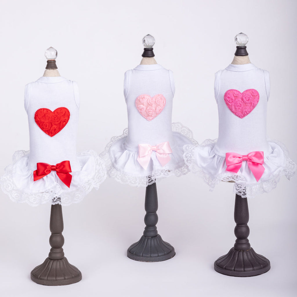 Lacey Puff Heart Dog Dress